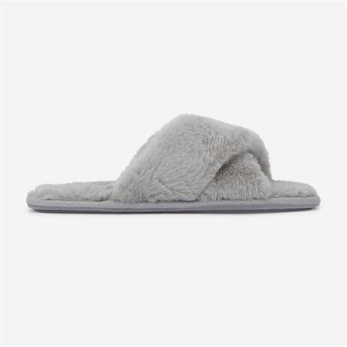 Jack Wills - Faux Fur Cross Over Slippers