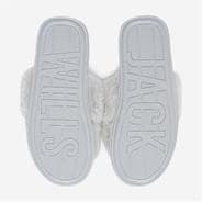 Grey - Jack Wills - Faux Fur Cross Over Slippers