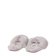 Light Grey - Jack Wills - Fluffy Cross Strap Slippers