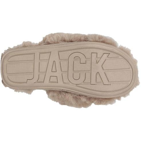 Jack Wills - Fluffy Cross Strap Slippers