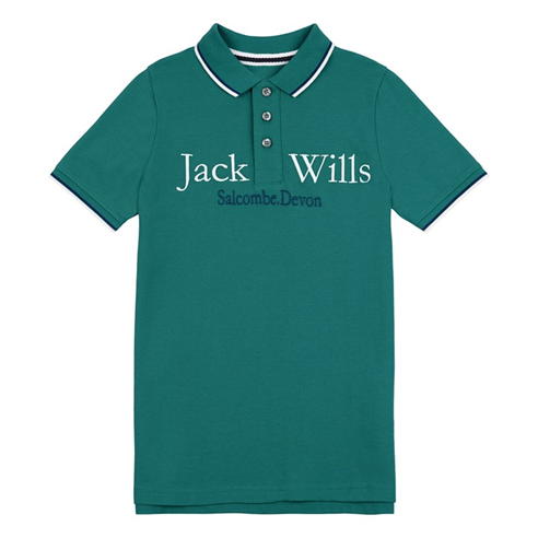 Jack Wills - Kids Boys Script Tipped Polo Shirt