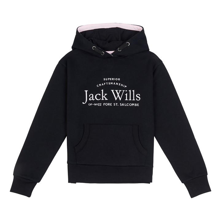 Kids Girls Logo Script Hoodie