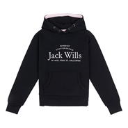 Black/Soft Pink - Jack Wills - Kids Girls Logo Script Hoodie