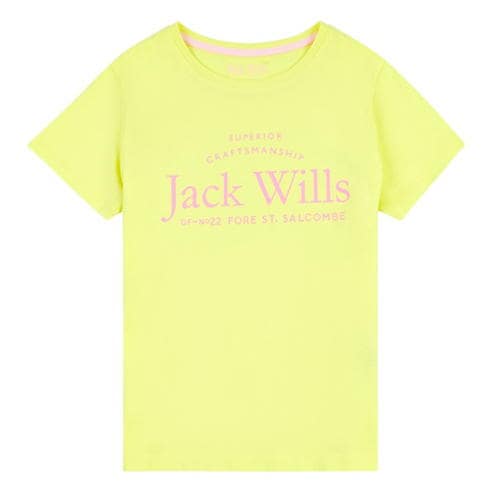 Jack Wills - Kids Girls Forstal Logo Script T-Shirt