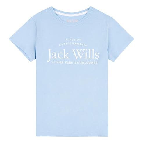 Jack Wills - Kids Girls Forstal Logo Script T-Shirt