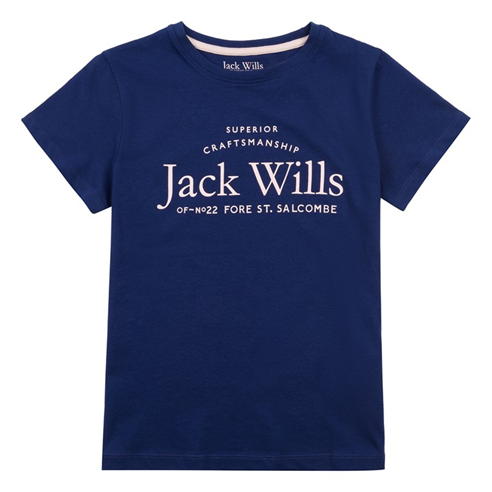 Jack Wills - Kids Girls Forstal Logo Script T-Shirt