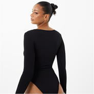 Black - Jack Wills - Second Skin Long Sleeve Bodysuit