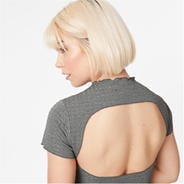 Muted Khaki - Jack Wills - Textured Open Back Top