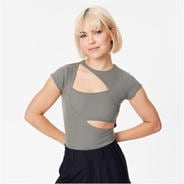 Muted Khaki - Jack Wills - Short Sleeve Slash Bodysuit