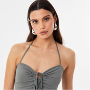 Castor Grey - Jack Wills - Butterfly Hem Halterneck Top