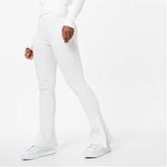 White - Jack Wills - Ribbed Split Hem Trousers