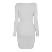 White - Jack Wills - Knitted Sweetheart Mini Dress