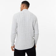 Grey Marl - Jack Wills - Cable Zip Jumper