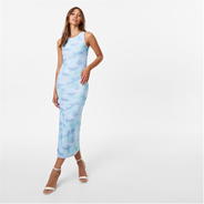 Blue Tie Dye - Jack Wills - Mesh Column Dress