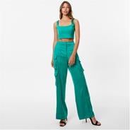 Green - Jack Wills - Satin Corset Top