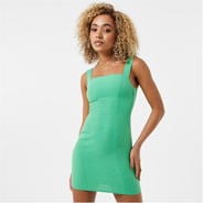 Green - Jack Wills - Linen Bodycon Mini Dress