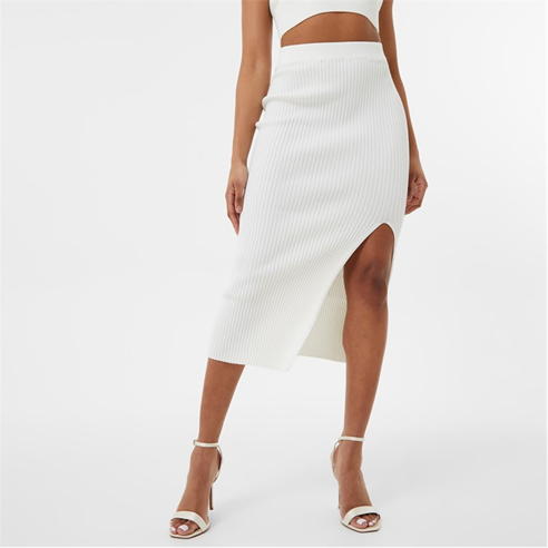 Jack Wills - Ribbed Split Midi Skirt