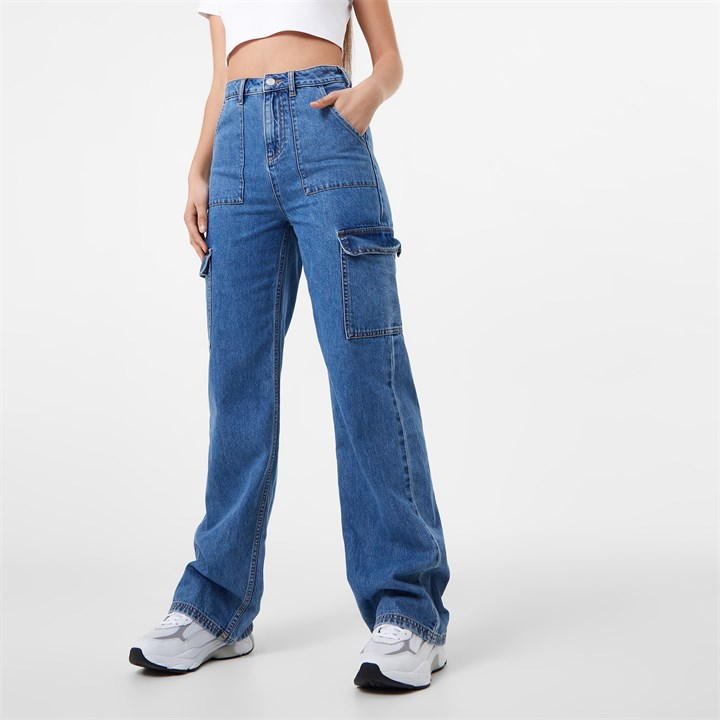 Denim Cargo Trousers