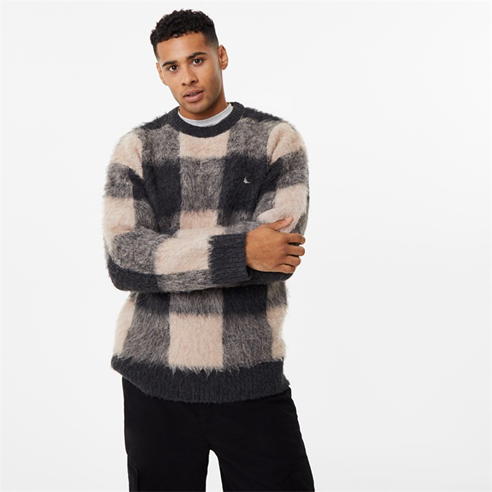 Jack Wills - Brushed Check Crew Sweater