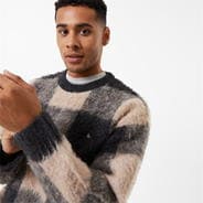 Sand Check - Jack Wills - Brushed Check Crew Sweater