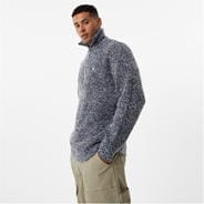 Black/White - Jack Wills - Boucle Funnel Zip Up