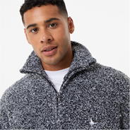 Black/White - Jack Wills - Boucle Funnel Zip Up