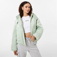 Sage - Jack Wills - Boxy Quilted Hooded Jacket