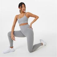 Light Grey - Jack Wills - Active Scoop Neck Sports Bra