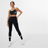 Black - Jack Wills - Active Stripe Cross Back Sports Bra