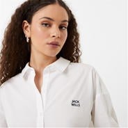 White - Jack Wills - Cropped Logo Shirt