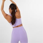 Lilac - Jack Wills - Active Contrast Stitch Sports Bra