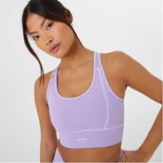 Lilac - Jack Wills - Active Contrast Stitch Sports Bra