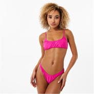 Pink - Jack Wills - Ruched Tanga Bikini Bottom