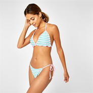 White Stripe - Jack Wills - Newton Tie Side Bikini Bottoms