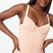 Peach - Jack Wills - Crinkle Underwire Swimsuit