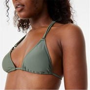 Khaki - Jack Wills - Hoop Detail Triangle Bikini Top