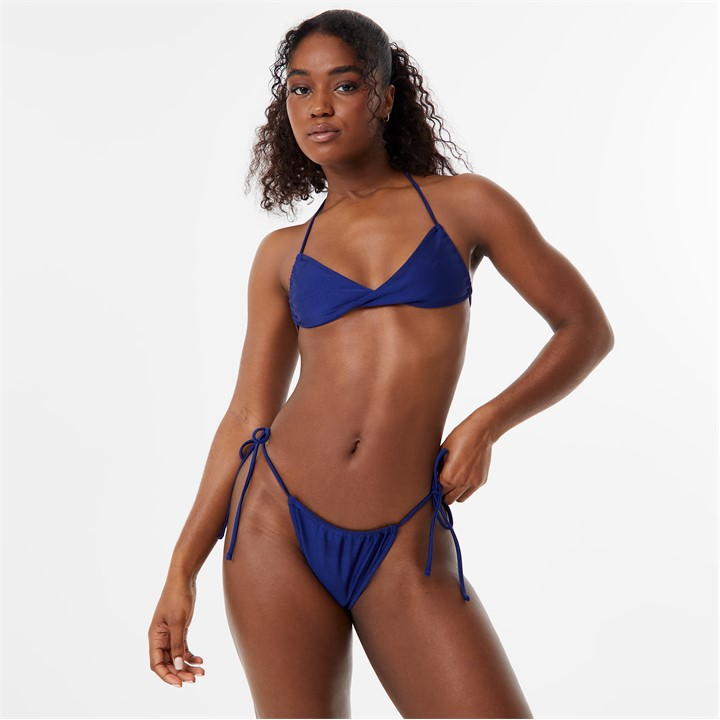 High Shine Twist Front Bikini Top