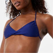 Cobalt - Jack Wills - High Shine Twist Front Bikini Top