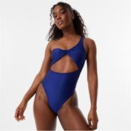 Cobalt - Jack Wills - High Shine Asymmetric Swimsuit