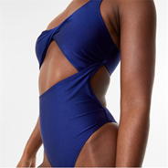 Cobalt - Jack Wills - High Shine Asymmetric Swimsuit