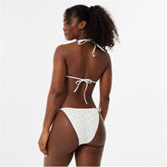 White Ditsy - Jack Wills - Shirred Triangle Bikini Top