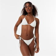 White Ditsy - Jack Wills - Shirred Tie Side Bikini Bottom