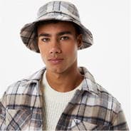 Grey Check - Jack Wills - Brushed Check Bucket Hat