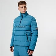 Teal - Jack Wills - Half-Zip Puffer Jacket