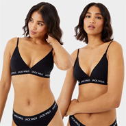 Black - Jack Wills - Biddstone Multipack Bralette 2 Pack