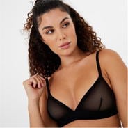 Black - Jack Wills - Mesh Triangle Bralette