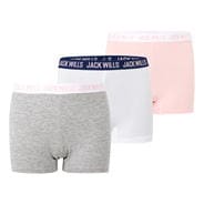 Pink/White/Grey - Jack Wills - 3Pk Bright Boxer Jn99