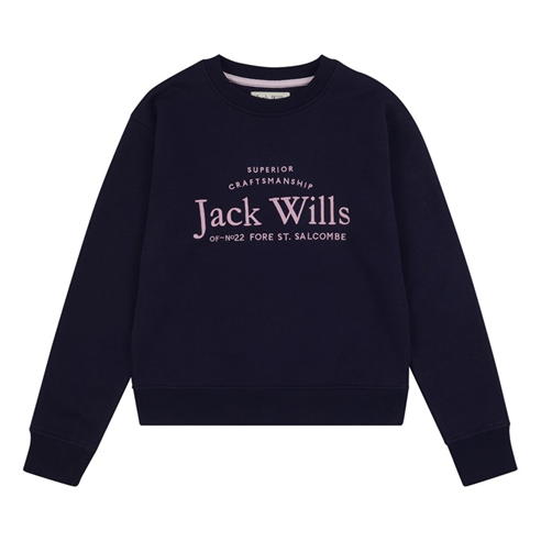 Jack Wills - Kids Girls Script Crew Neck Sweatshirt