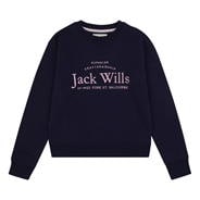 Navy - Jack Wills - Kids Girls Script Crew Neck Sweatshirt