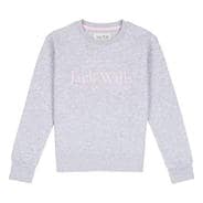 Pearl Grey Marl - Jack Wills - Script Crew Sweatshirt